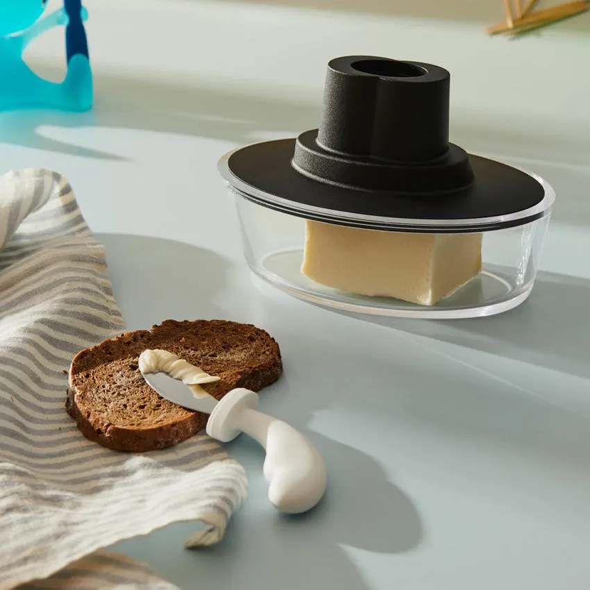 Alessi | Ship Shape Butter Dish - Black