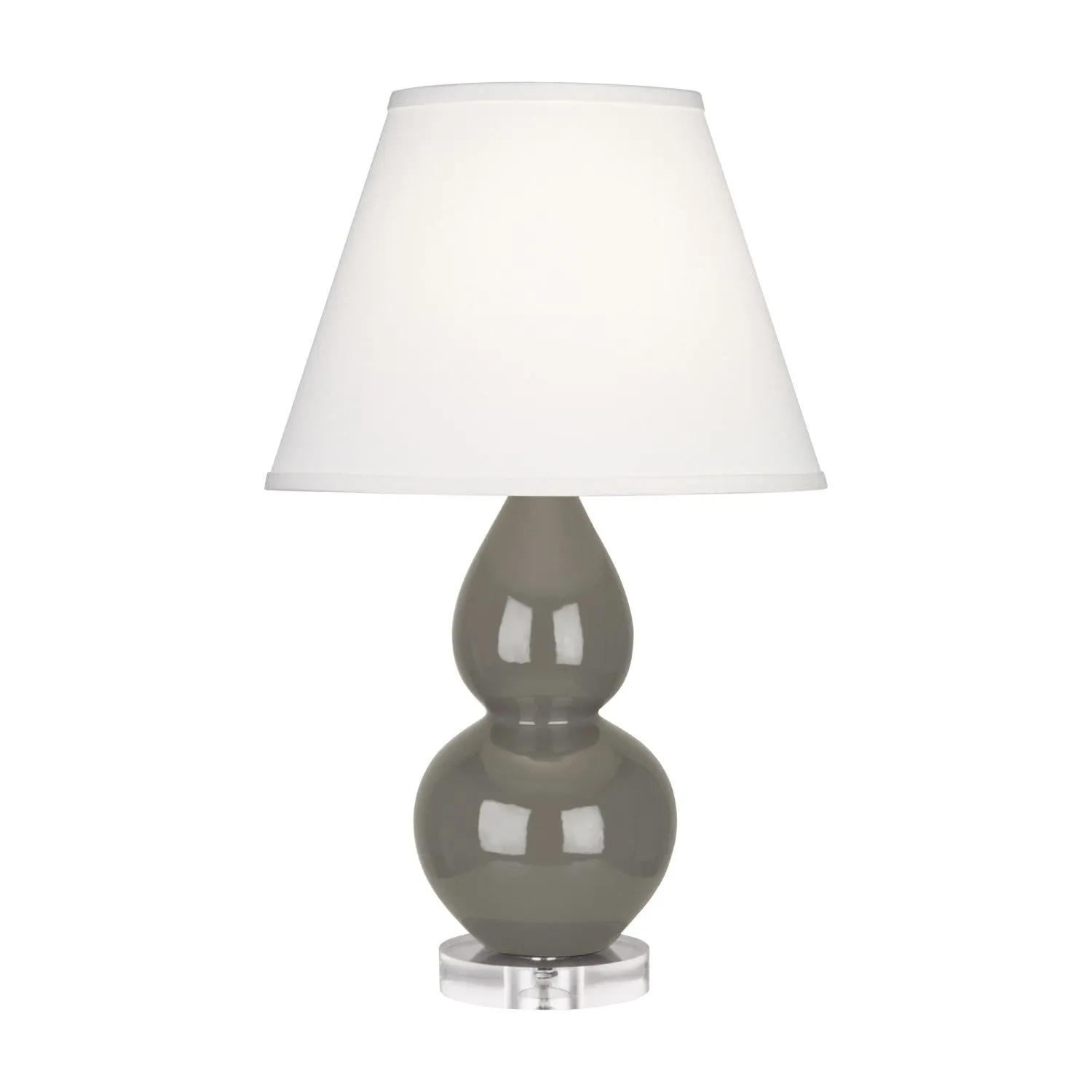 Ash Glazed Ceramic Double Gourd Accent Lamp