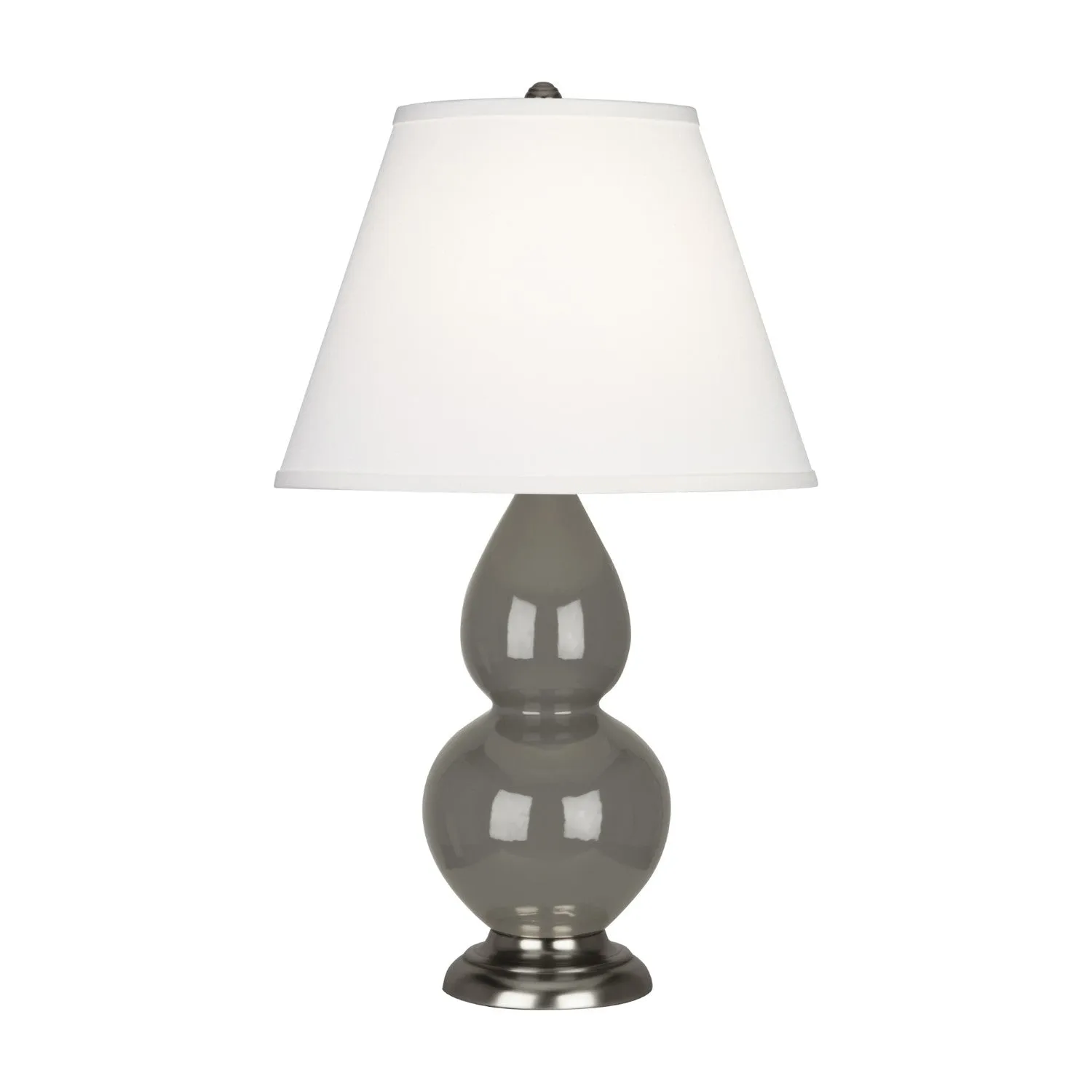 Ash Glazed Ceramic Double Gourd Accent Lamp