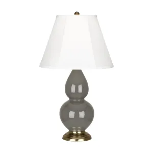 Ash Glazed Ceramic Double Gourd Accent Lamp