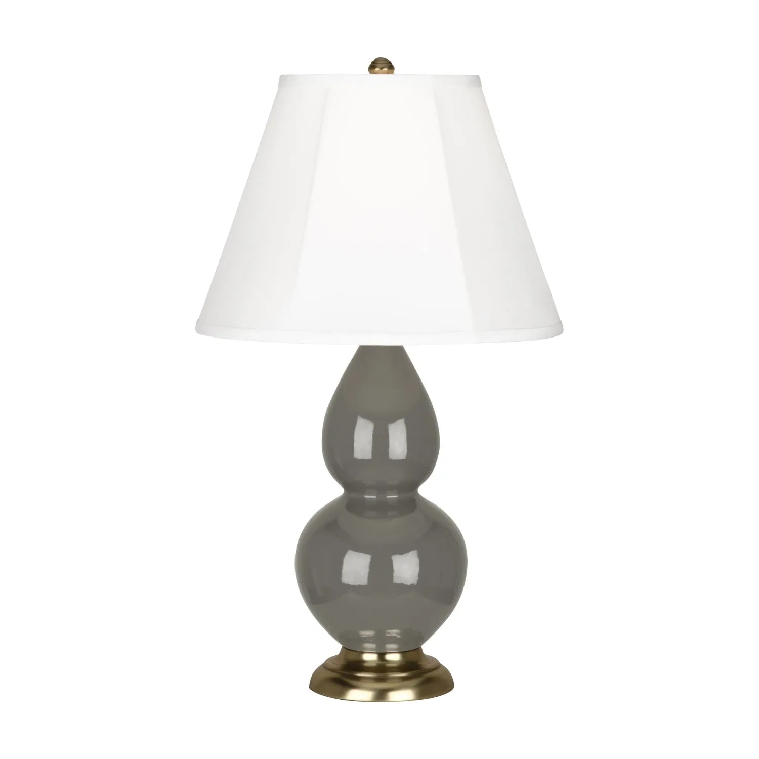 Ash Glazed Ceramic Double Gourd Accent Lamp