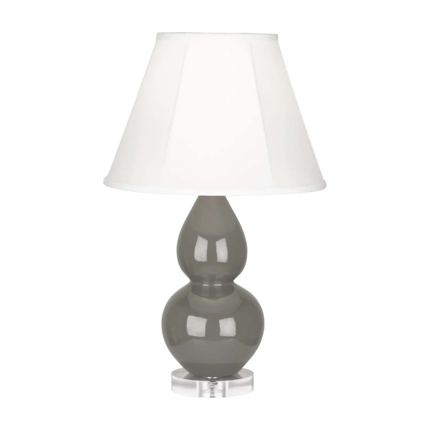 Ash Glazed Ceramic Double Gourd Accent Lamp