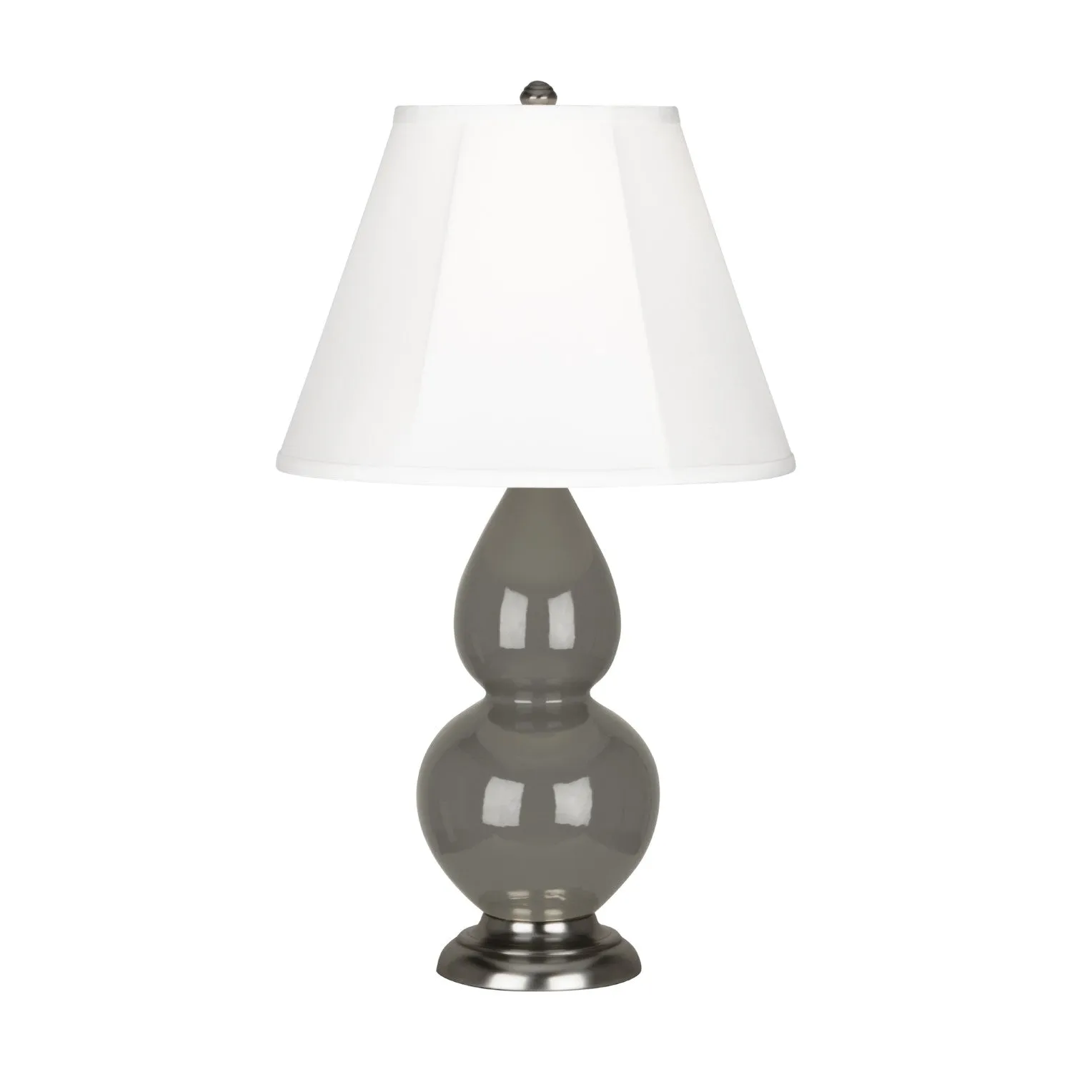 Ash Glazed Ceramic Double Gourd Accent Lamp