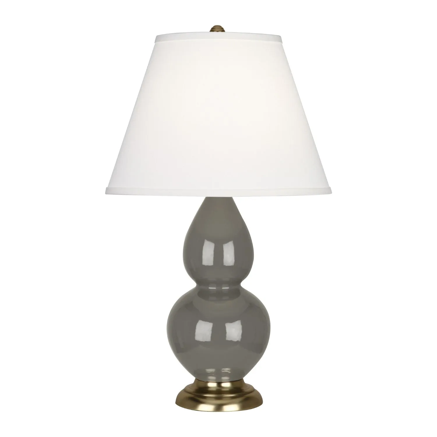 Ash Glazed Ceramic Double Gourd Accent Lamp