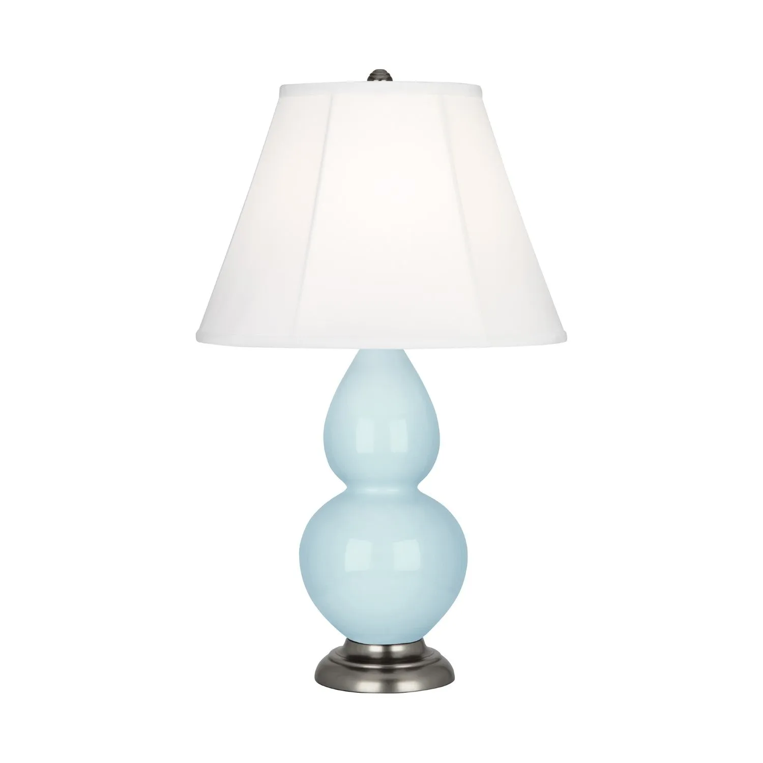 Baby Blue Glazed Ceramic Double Gourd Accent Lamp