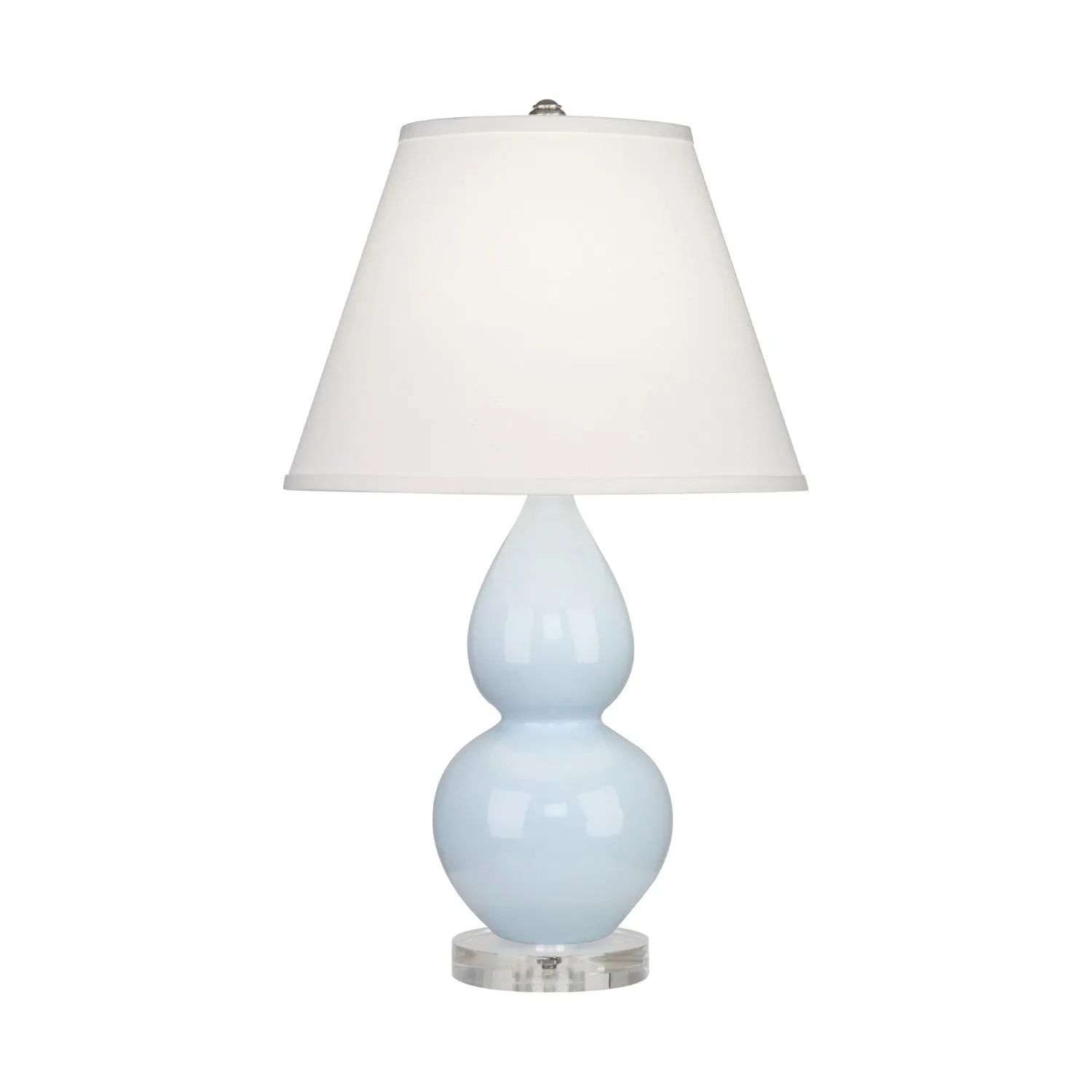 Baby Blue Glazed Ceramic Double Gourd Accent Lamp