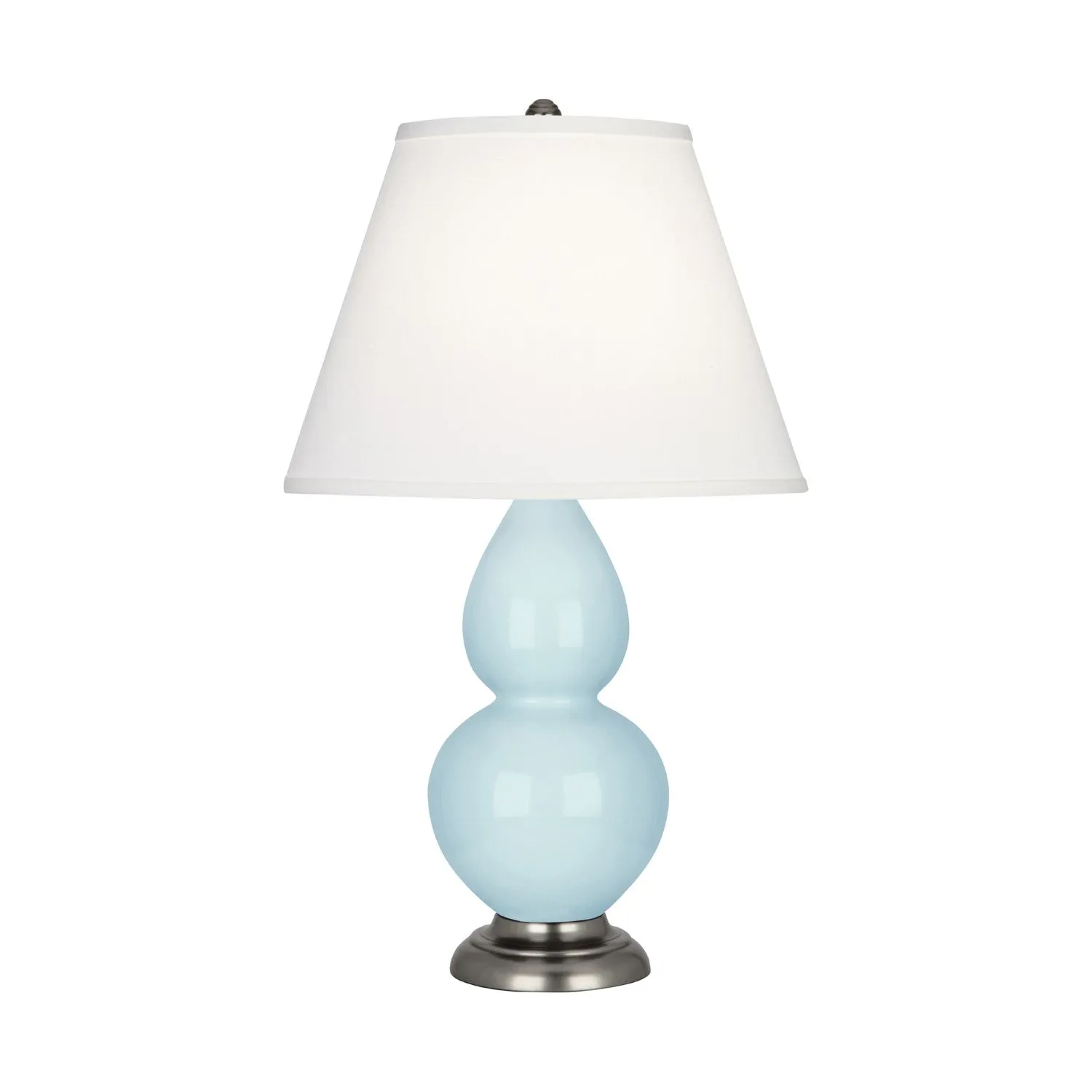 Baby Blue Glazed Ceramic Double Gourd Accent Lamp