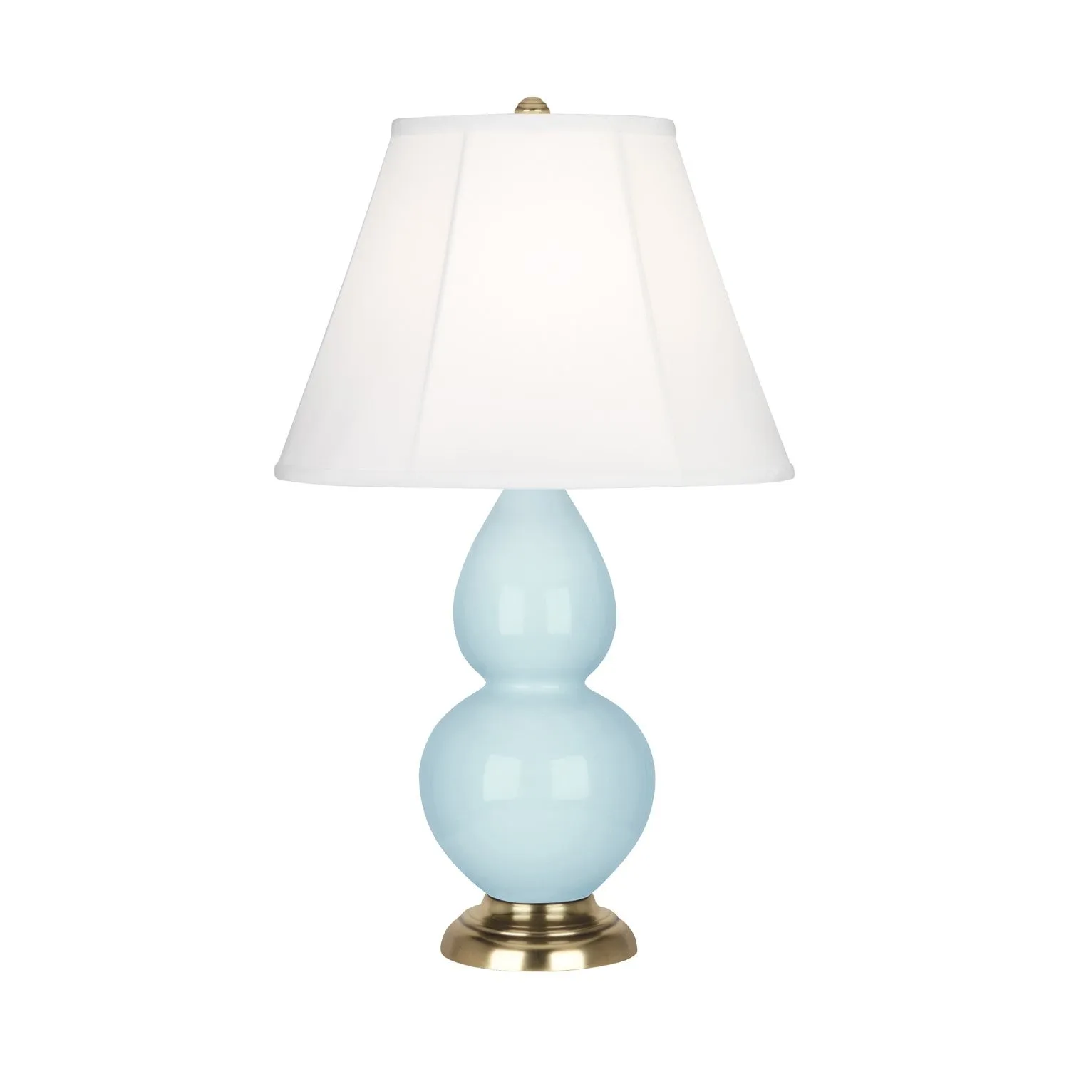 Baby Blue Glazed Ceramic Double Gourd Accent Lamp