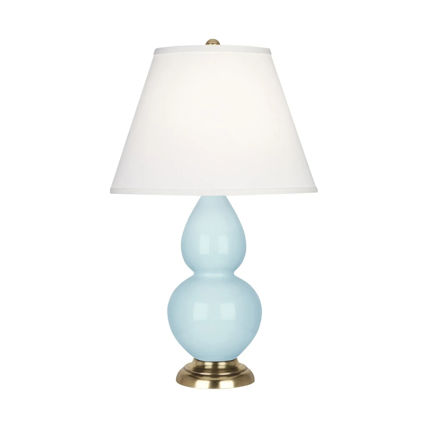 Baby Blue Glazed Ceramic Double Gourd Accent Lamp