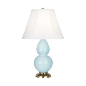 Baby Blue Glazed Ceramic Double Gourd Accent Lamp