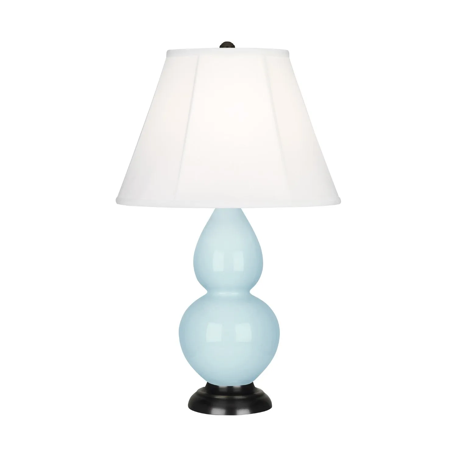 Baby Blue Glazed Ceramic Double Gourd Accent Lamp