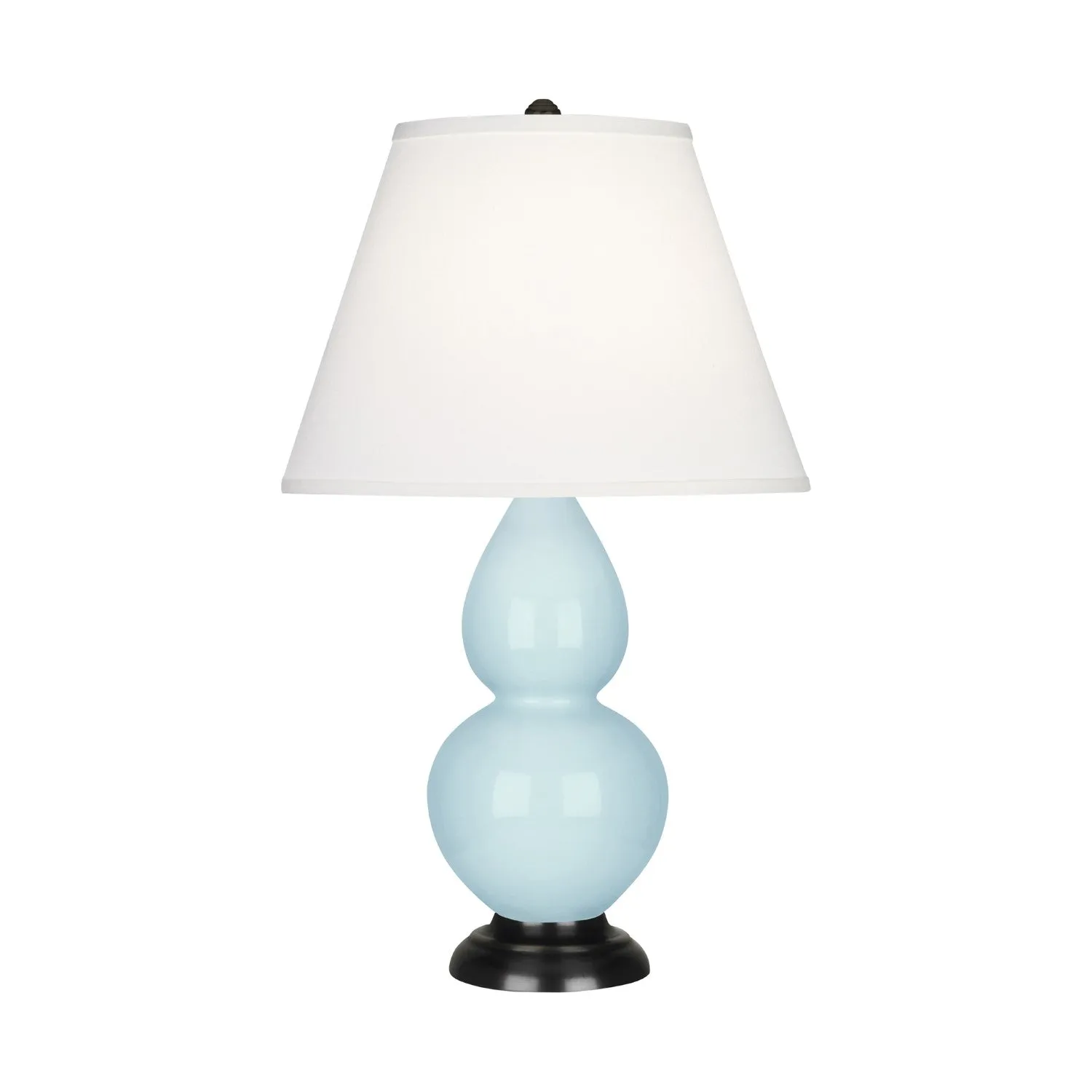 Baby Blue Glazed Ceramic Double Gourd Accent Lamp