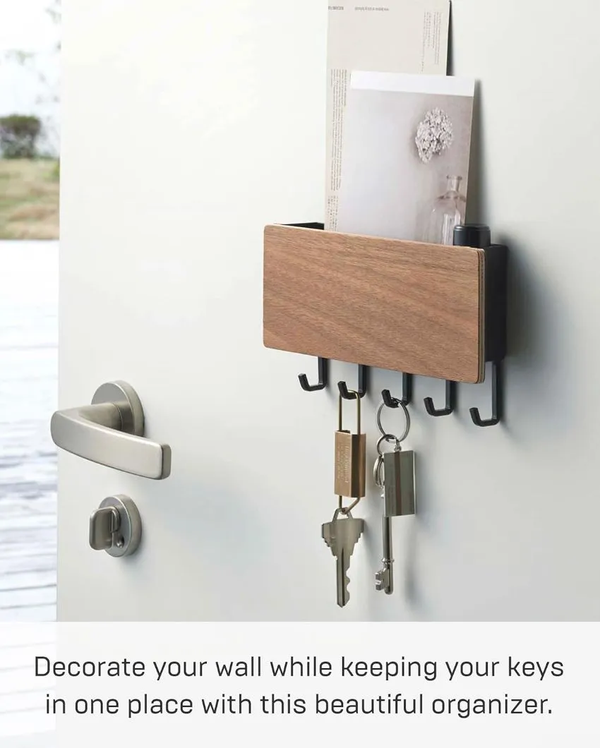 Black Wall Key Wood Holder