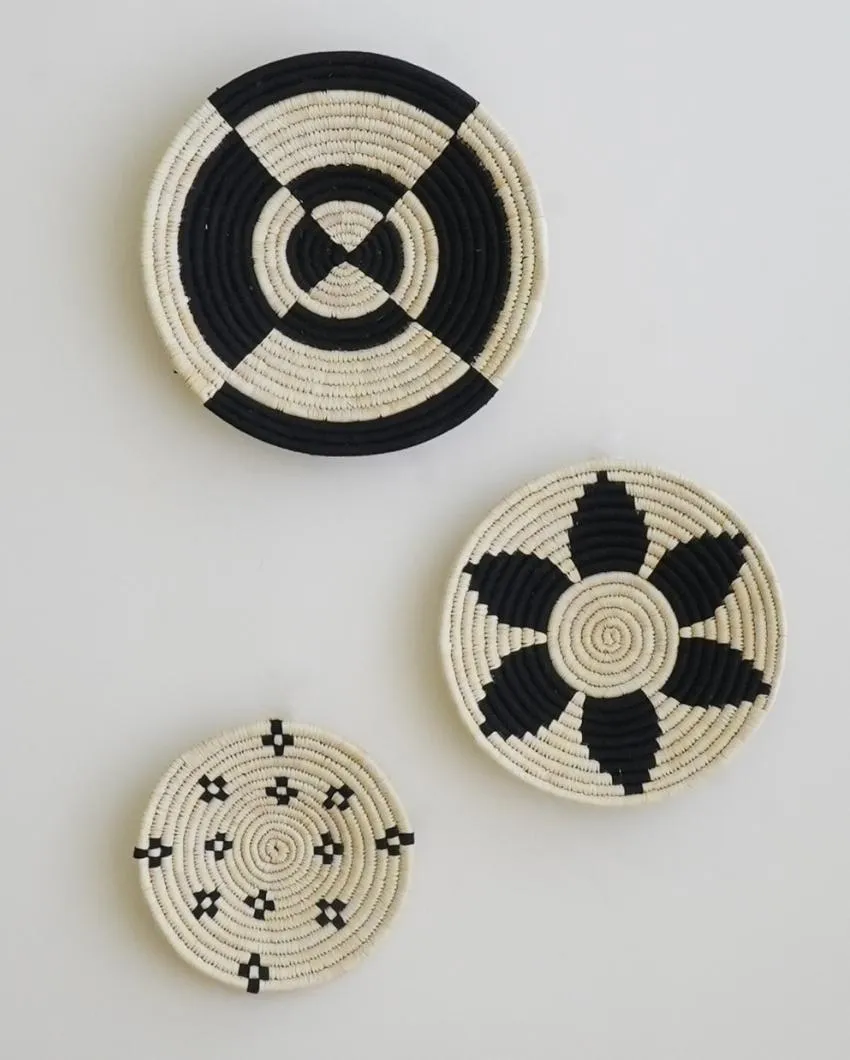 Bohemian Handcrafted Sabai Grass Home Décor Wall Art | Set of 3