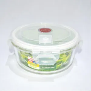 Glass 2 Section Food Storage Container 830 ml