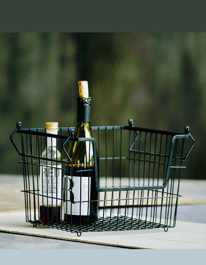 Matte Black Stackable Storage Crate