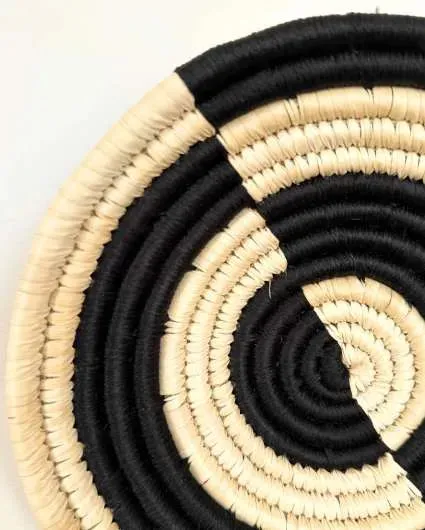 Midnight Harmony Sabai Grass Wall Decor Baskets | Set Of 3 | 8,10,12 inches