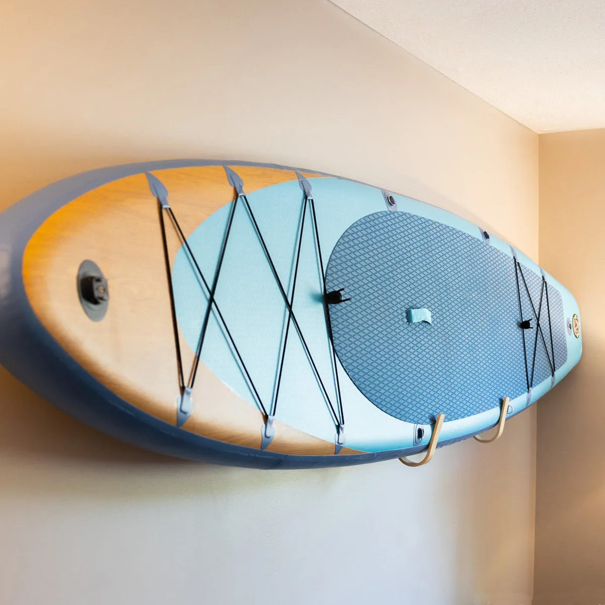 Monterey Minimalist SUP & Surfboard Wood Display Rack | Holds 40 lbs
