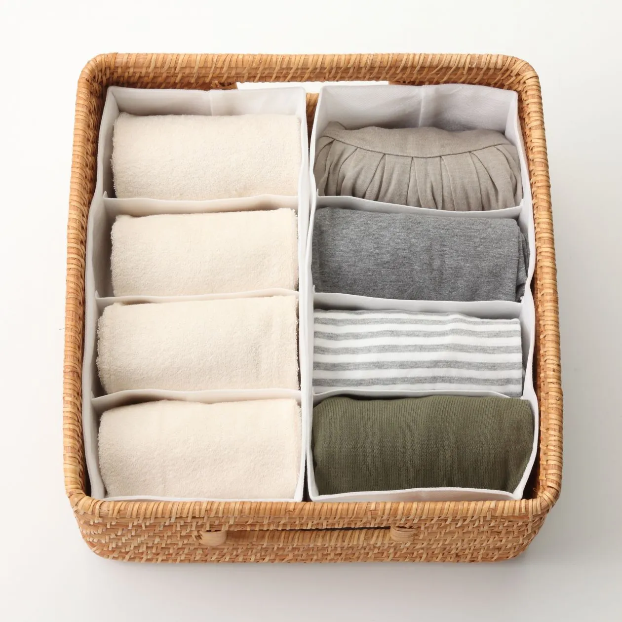Non-Woven Fabric Separation Case with 4 Compartments (2 Pcs) - M