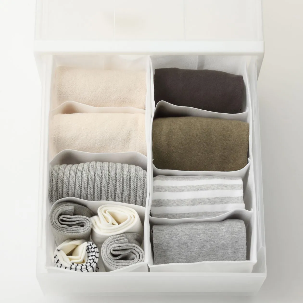 Non-Woven Fabric Separation Case with 4 Compartments (2 Pcs) - M