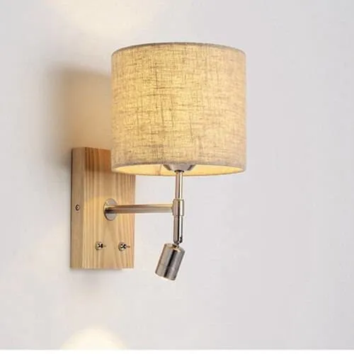 Nordic Wooden LED Bed Wall Light