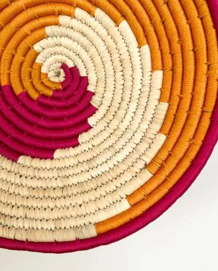 Sherbet Wave Sabai Grass Wall Decor Baskets | Set Of 3 | 8,10,12 inches